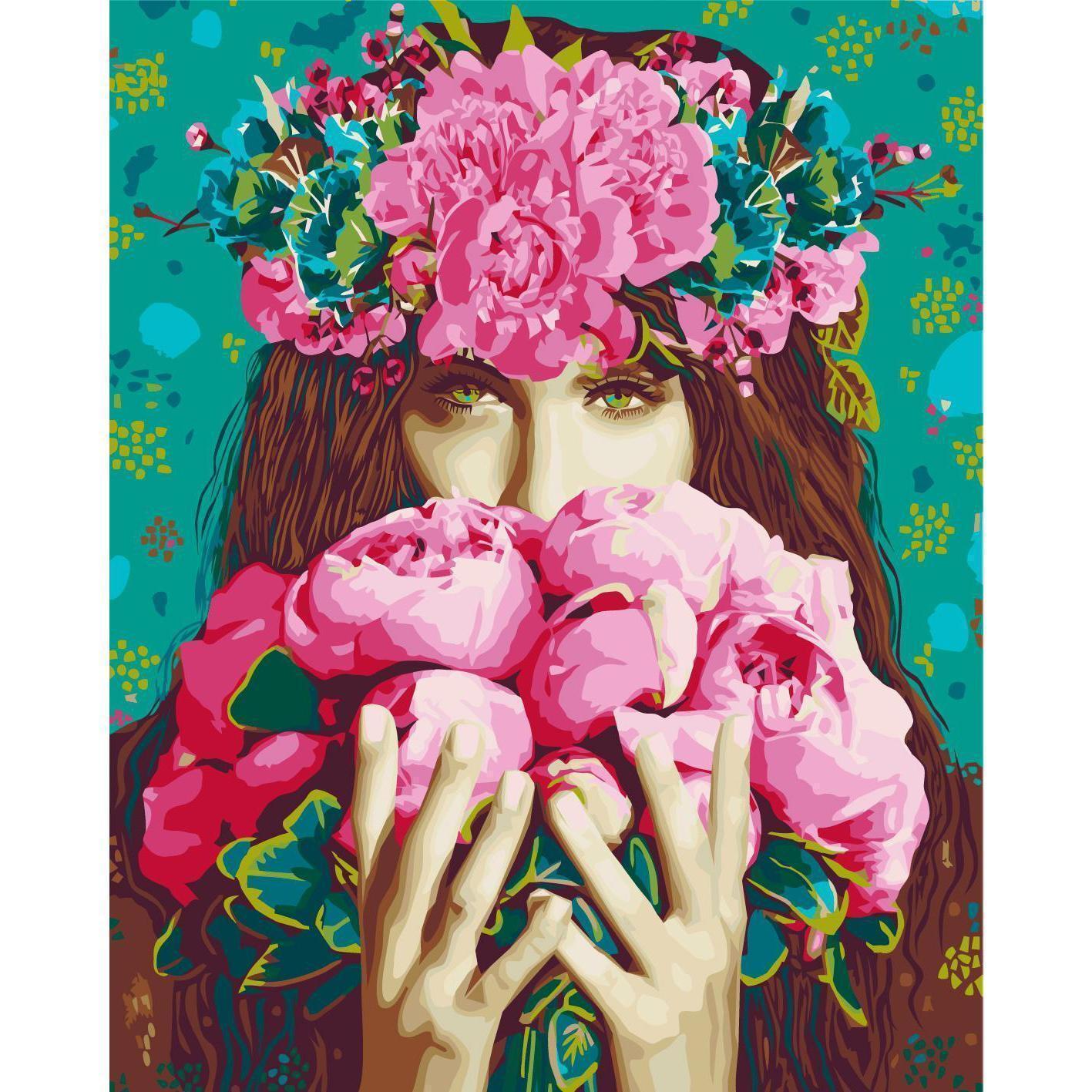 Malen nach Zahlen - Green-Eyed Woman