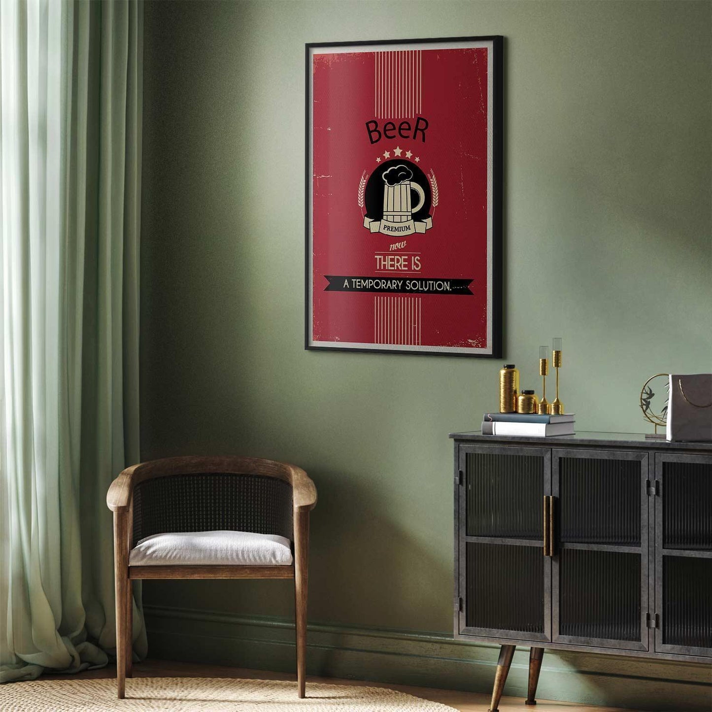 Poster Premium Beer – Vintage-Werbung mit Bier-Charme