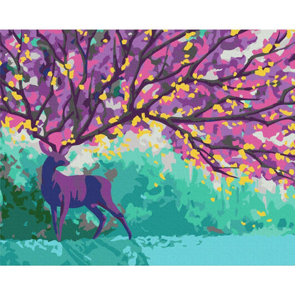 Malen nach Zahlen - Purple Deer
