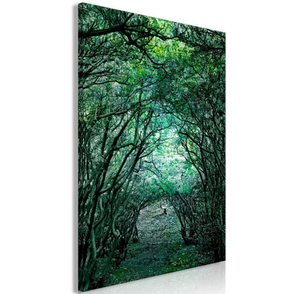 Leinwandbild - Green Pergola (1 Part) Vertical Artgeist