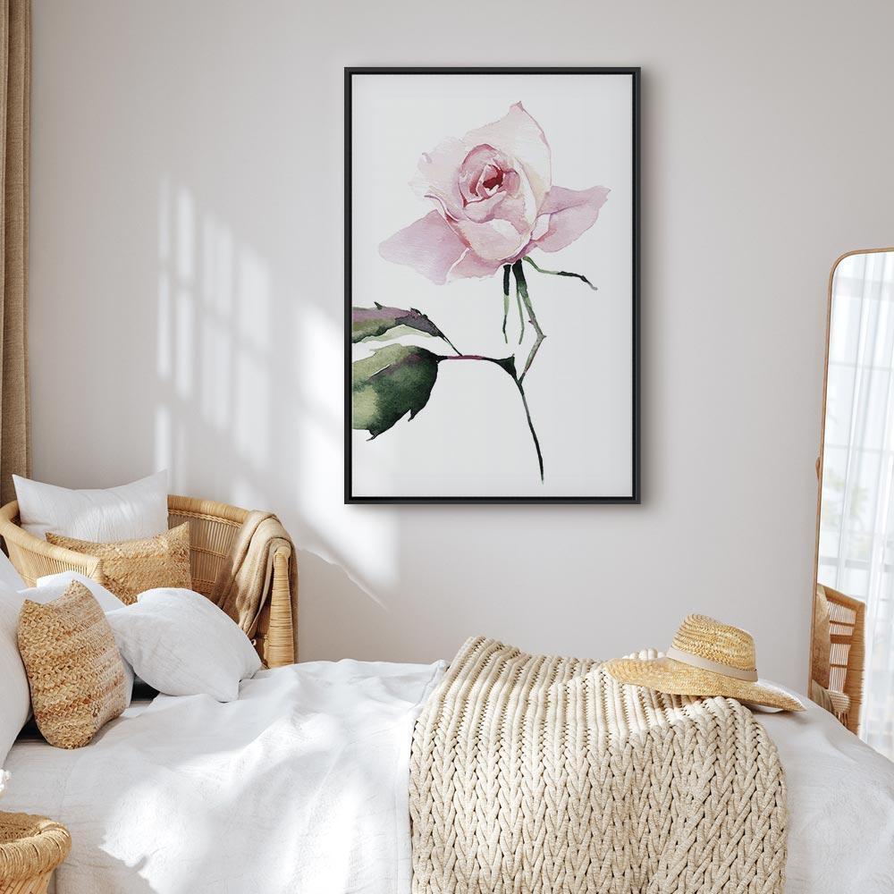 Leinwandbild - Lonely Rose (1 Part) Vertical