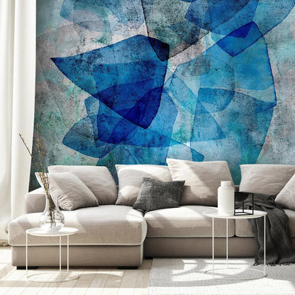 Fototapete Sapphire Mosaic – Blaues Mosaik in Edelstein-Optik