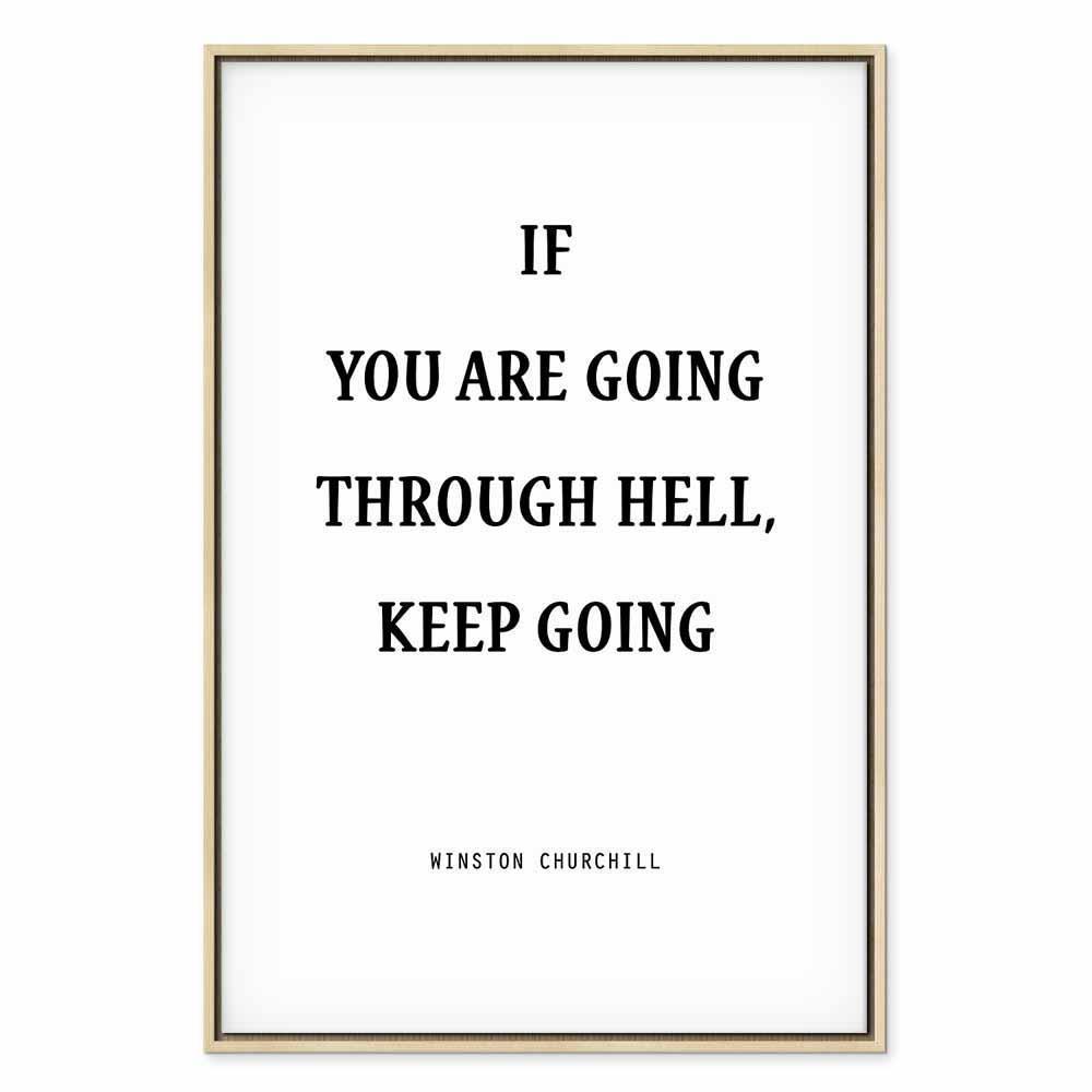 Leinwandbild - Power of Words (1-part) - Winston Churchill's Motivational Quote