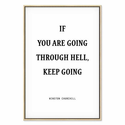 Leinwandbild - Power of Words (1-part) - Winston Churchill's Motivational Quote