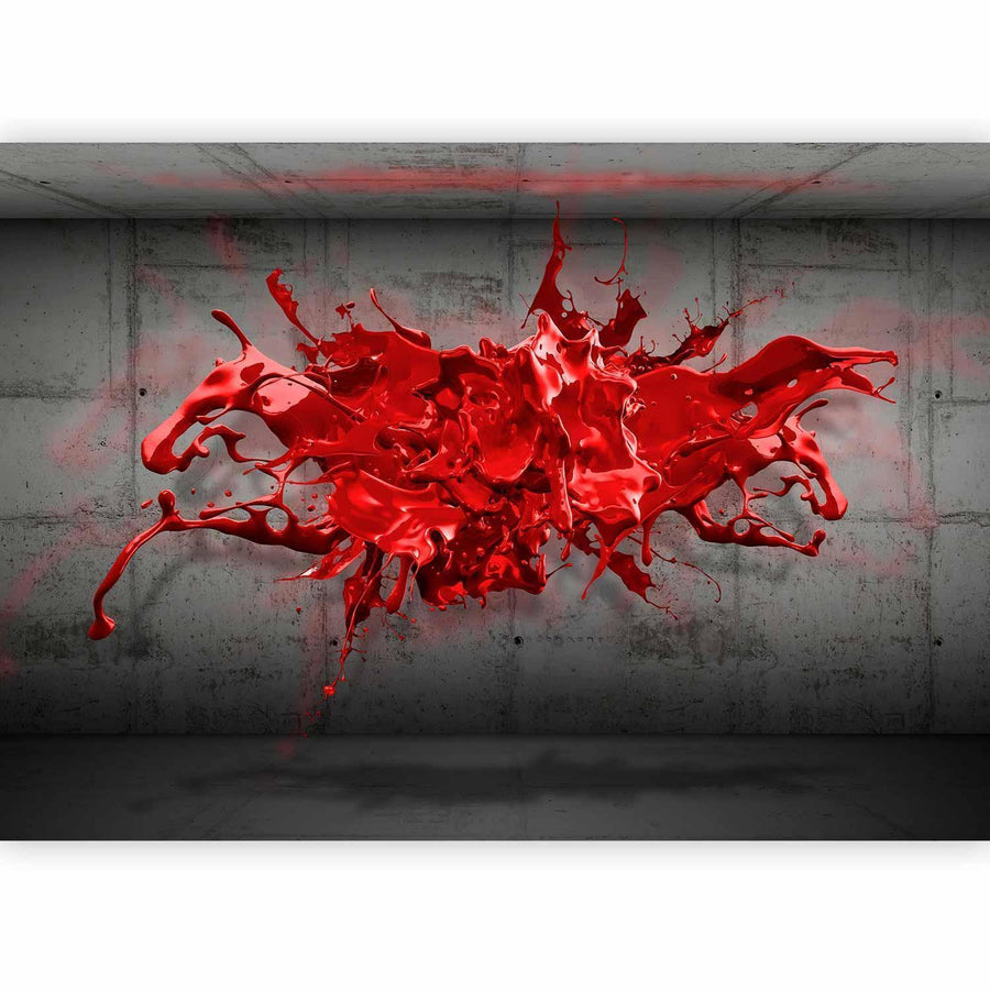 Fototapete - Red Ink Blot Artgeist