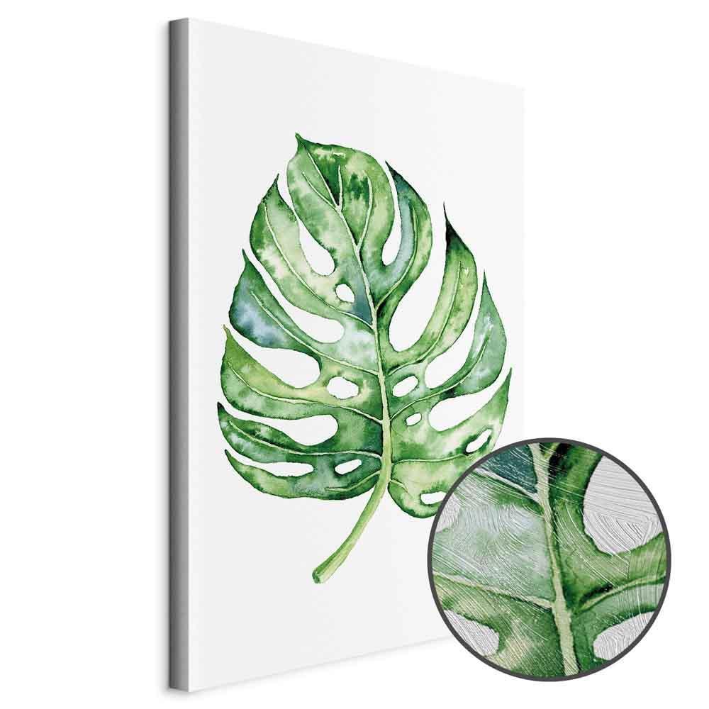 Leinwandbild - Watercolor Monstera (1 Part) Vertical