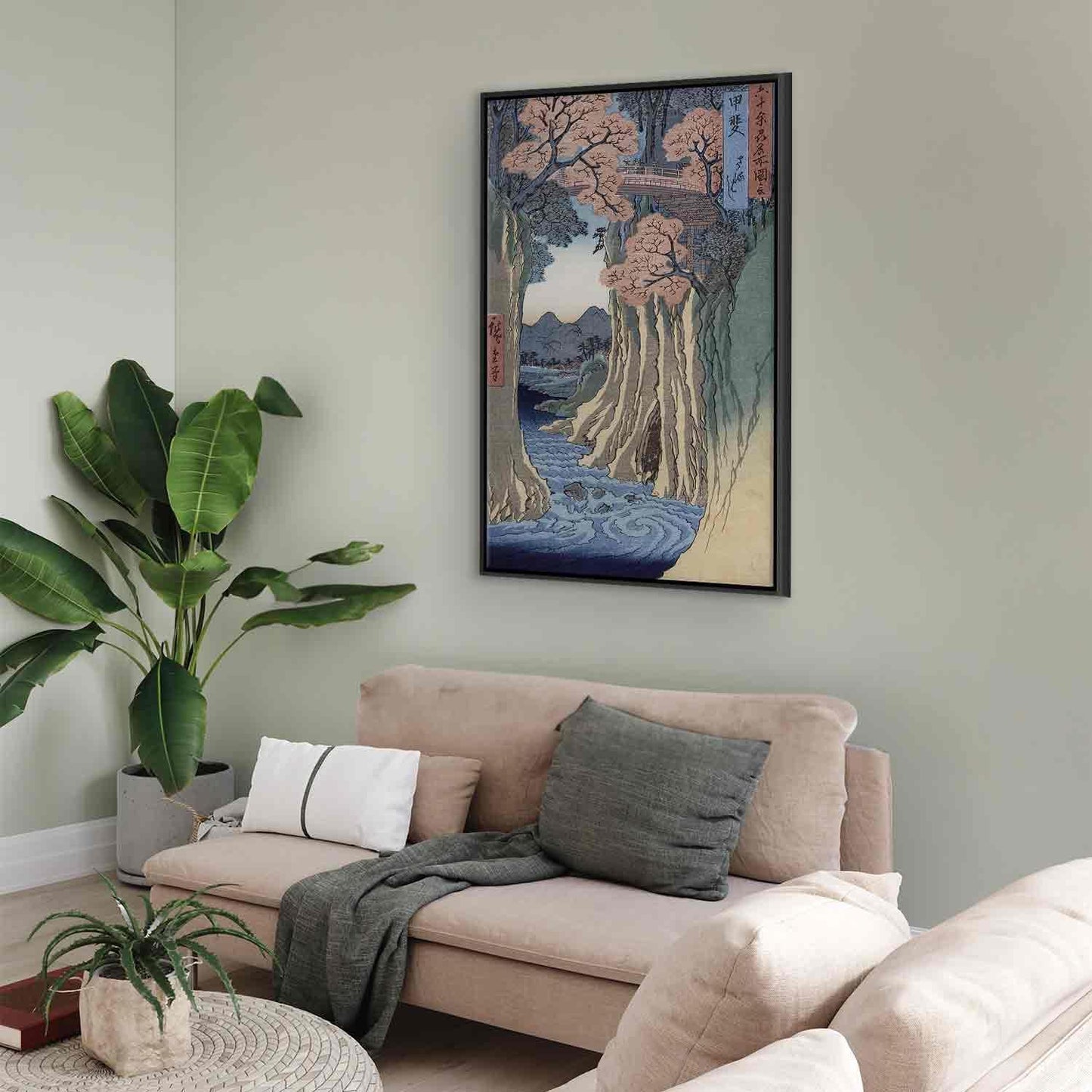 Leinwandbild - Utagawa Hiroshige – The monkey bridge in the Kai province