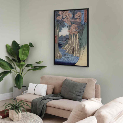 Leinwandbild - Utagawa Hiroshige – The monkey bridge in the Kai province