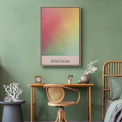 Leinwandbild - Cherry Breeze - Pastel Gradient in Delicate Retro Colors Artgeist