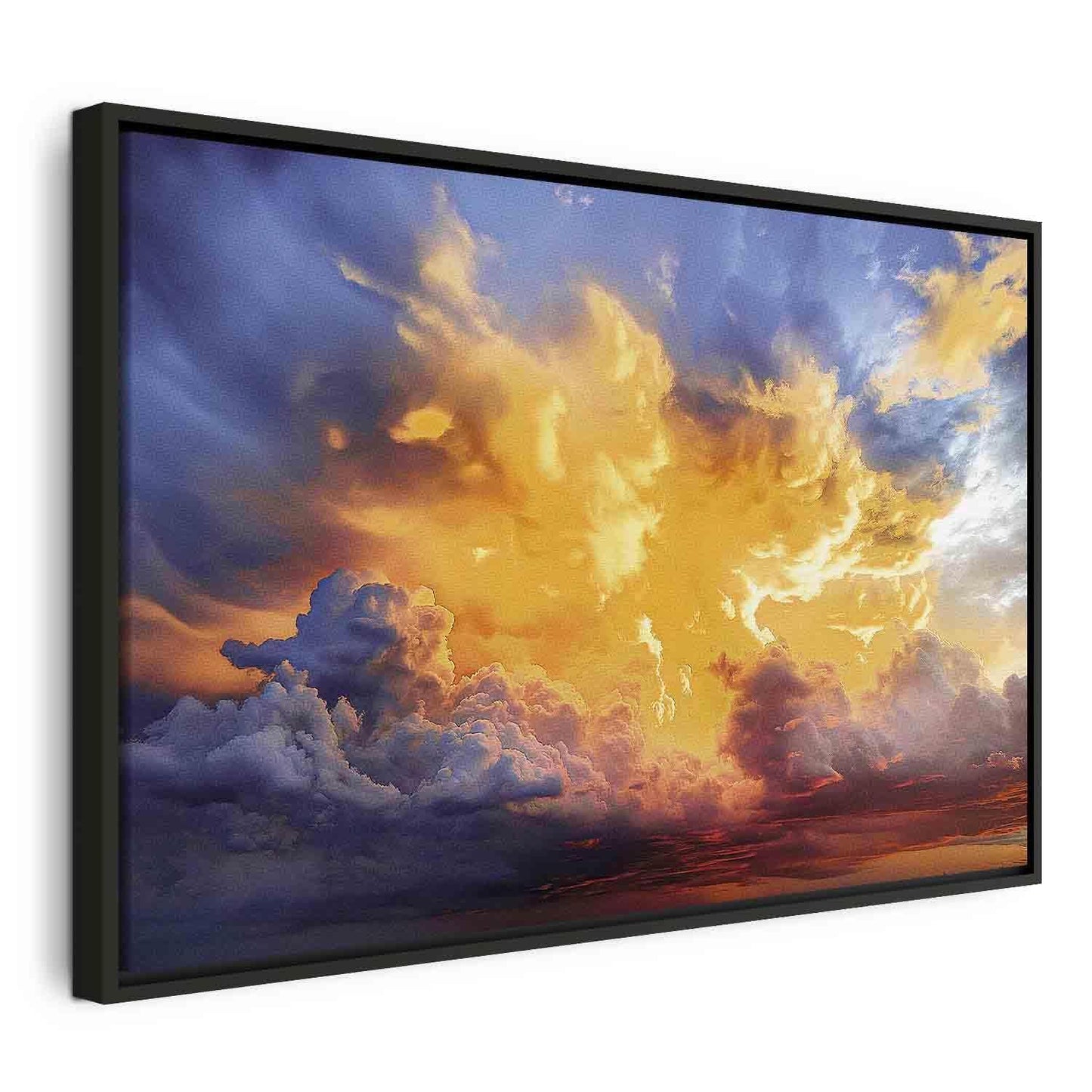 Leinwandbild - Beautiful Sunset - Clouds in Warm Shades Artgeist