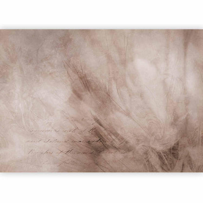 Fototapete - Abstract scandi boho - delicate composition with lettering and flowers