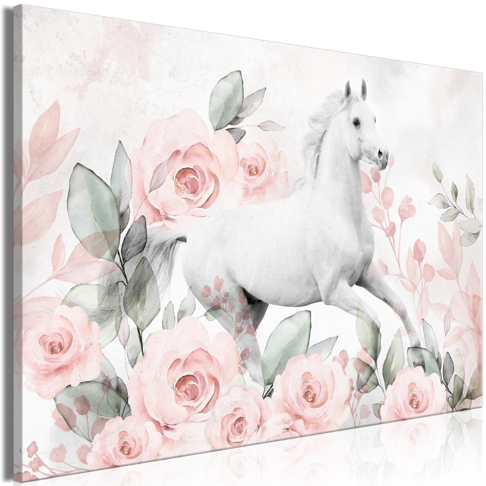 Leinwandbild - Gallop Among the Roses (1 Part) Wide Artgeist