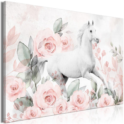 Leinwandbild - Gallop Among the Roses (1 Part) Wide Artgeist