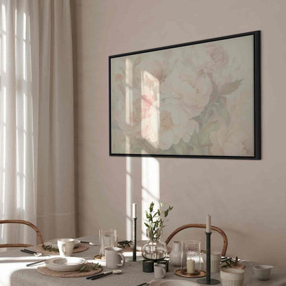 Leinwandbild - Peonies in the mist