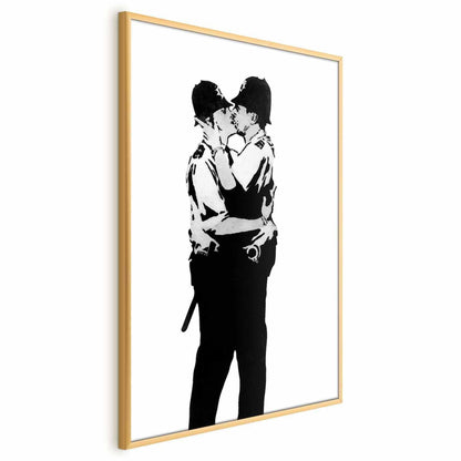 Poster Küssende Polizisten – Street-Art-Klassiker von Banksy