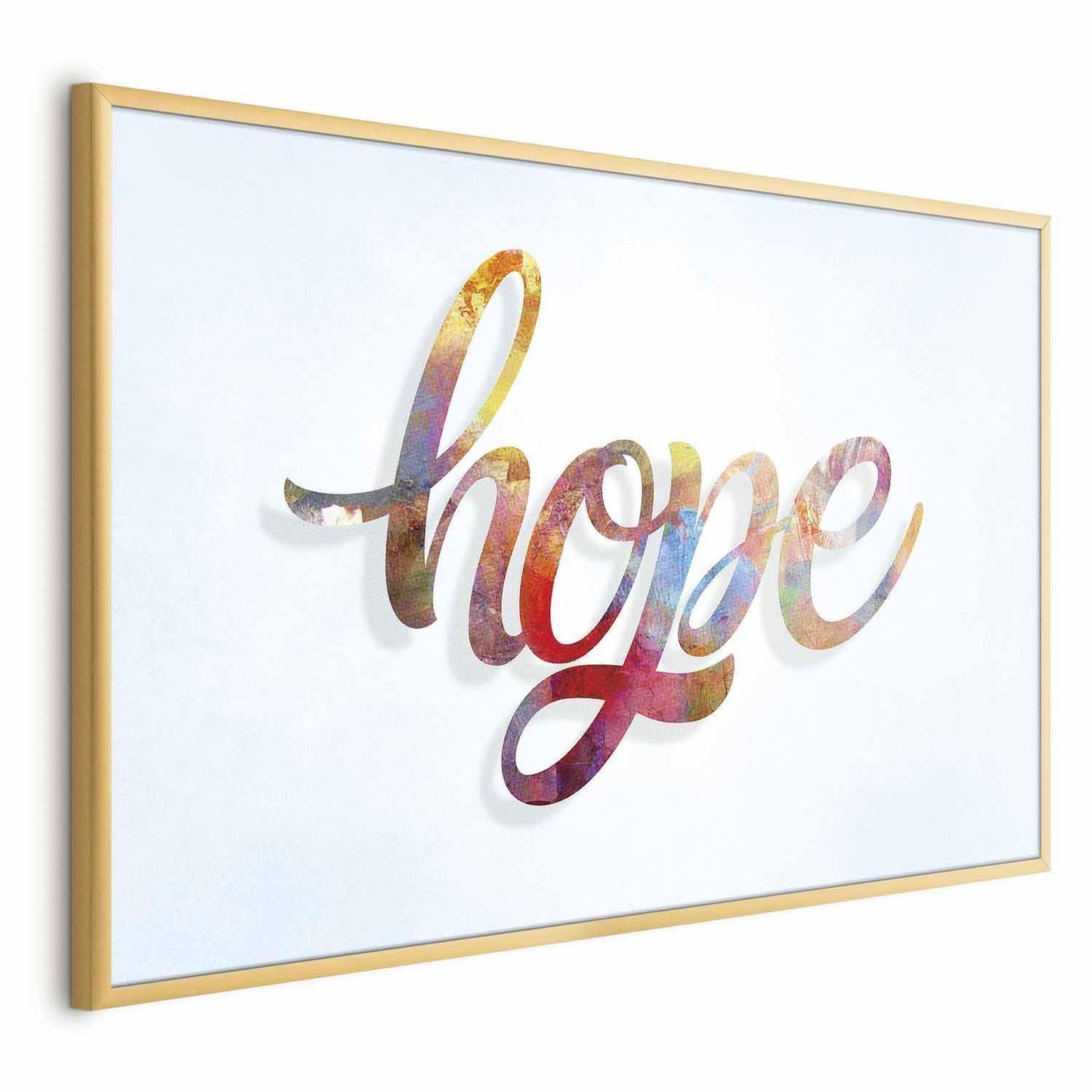 Colorful "Hope" poster in elegant frame, premium quality print.