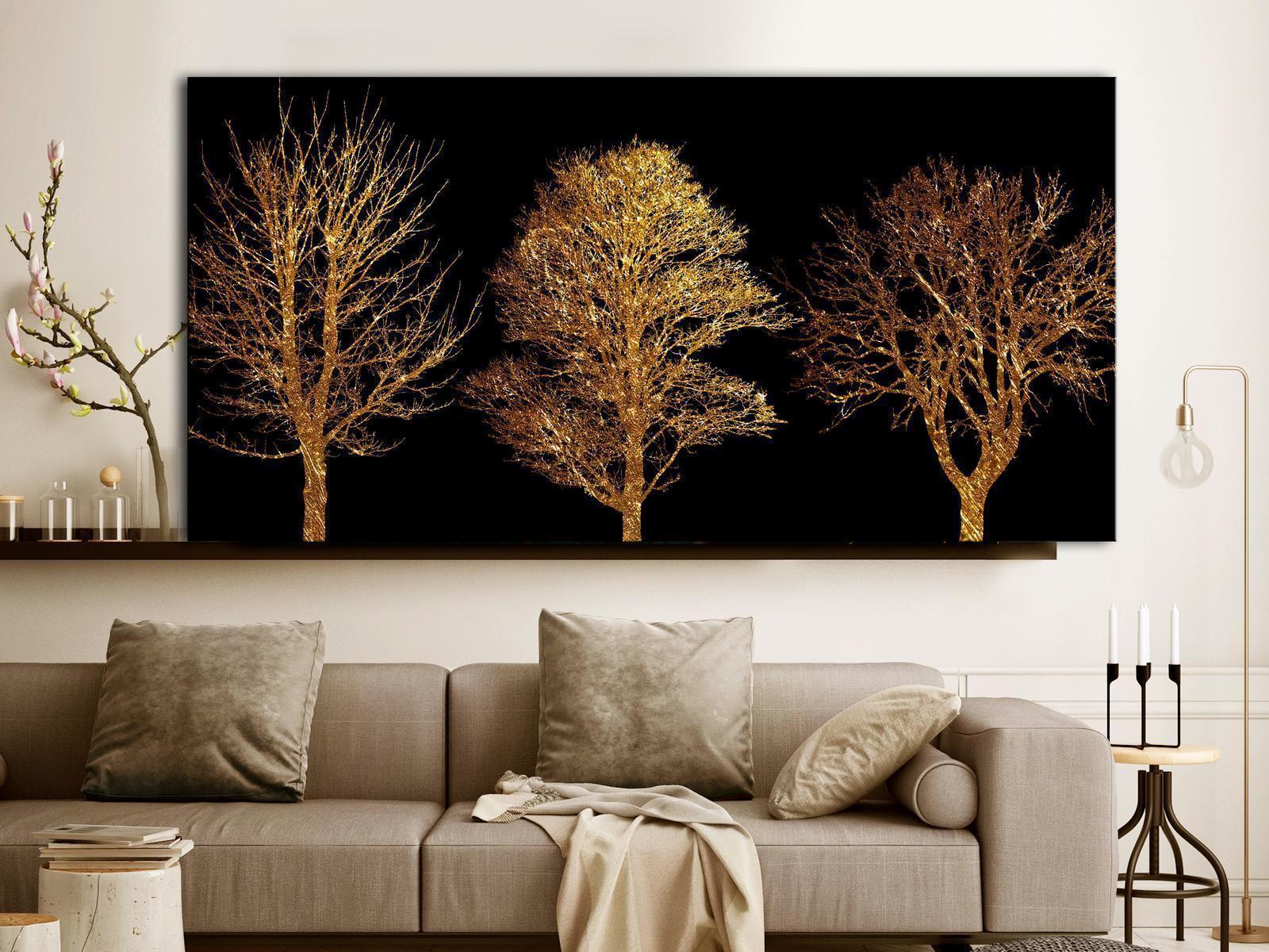 Leinwandbild - Golden Forest (1 Part) Wide Artgeist