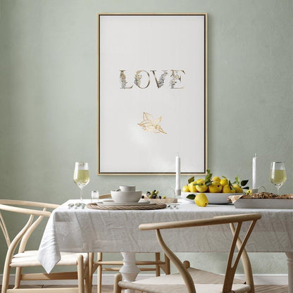 Leinwandbild - Love Is Strength (1 Part) Vertical