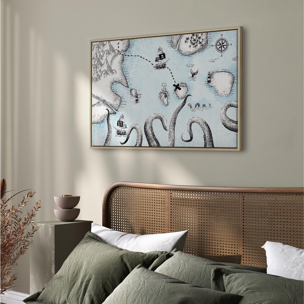 Leinwandbild - Treasure Map (1 Part) Wide