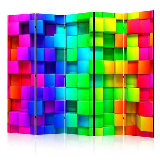 Paravent - Colourful Cubes II Artgeist