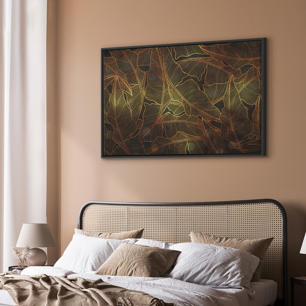 Leinwandbild - Dance of Golden Leaves (1 Part) Wide