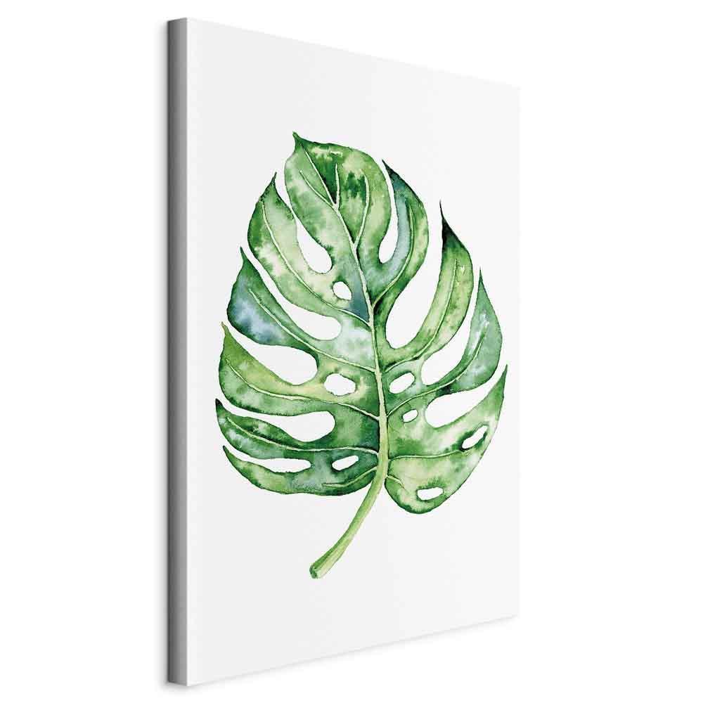 Leinwandbild - Watercolor Monstera (1 Part) Vertical