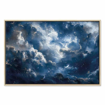 Leinwandbild - Astronomical Wonders: Clouds and Stars in Harmonious Combination