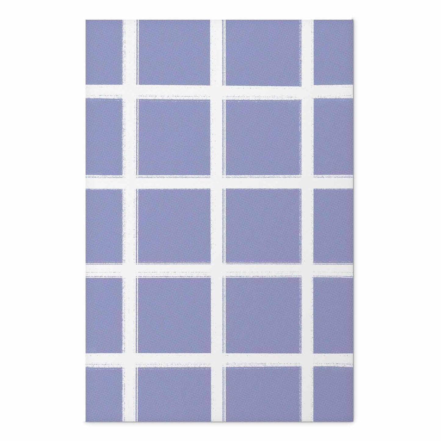 Poster - White Lines - a grid with large gaps on a blue background