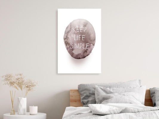 Leinwandbild - Keep Life Simple (1 Part) Vertical Artgeist