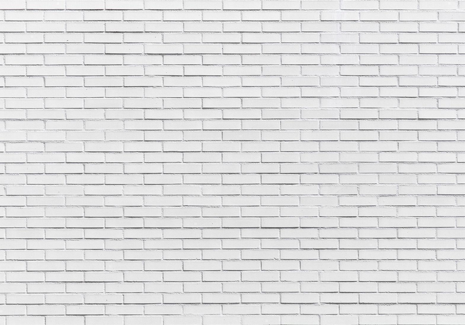 Fototapete - Snow Brick - Pattern Imitating a Brick Wall in White Artgeist