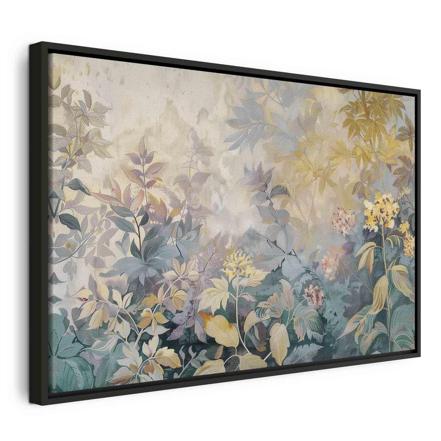 Leinwandbild - Tapestry Pattern with a Meadow and Flowers Kilim with a Spring Motif Artgeist