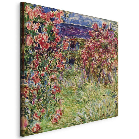 Leinwandbild - La maison dans les roses (Claude Monet) Artgeist