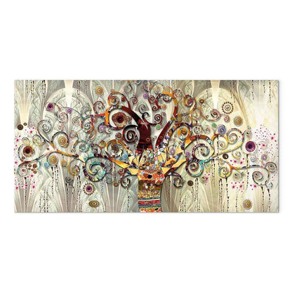 Leinwandbild Lebensbaum Bunt – Symbolische Wandkunst