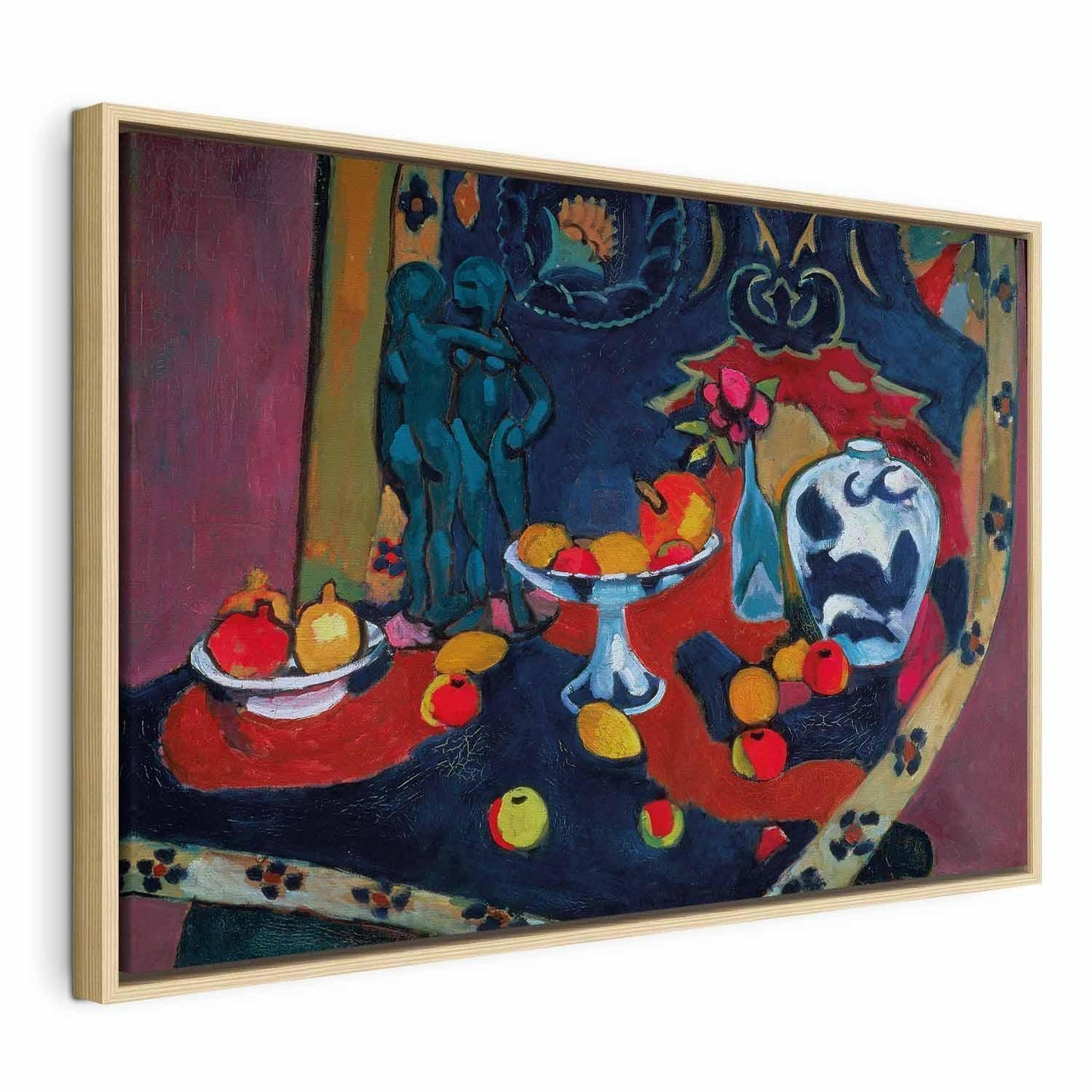 Leinwandbild - Henri Matisse – Still Life with Fruit and Bronze Statuette