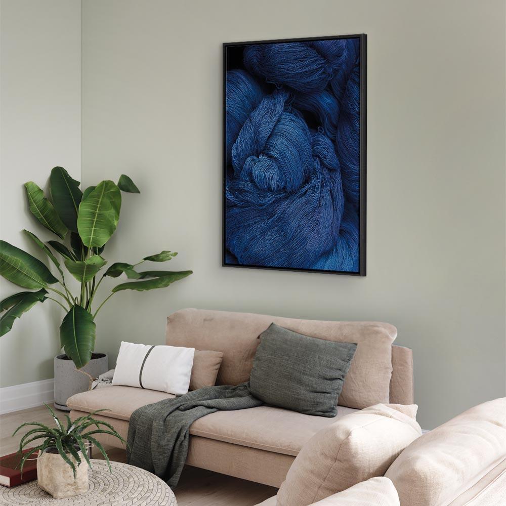 Leinwandbild - Blue Worsted (1 Part) Vertical