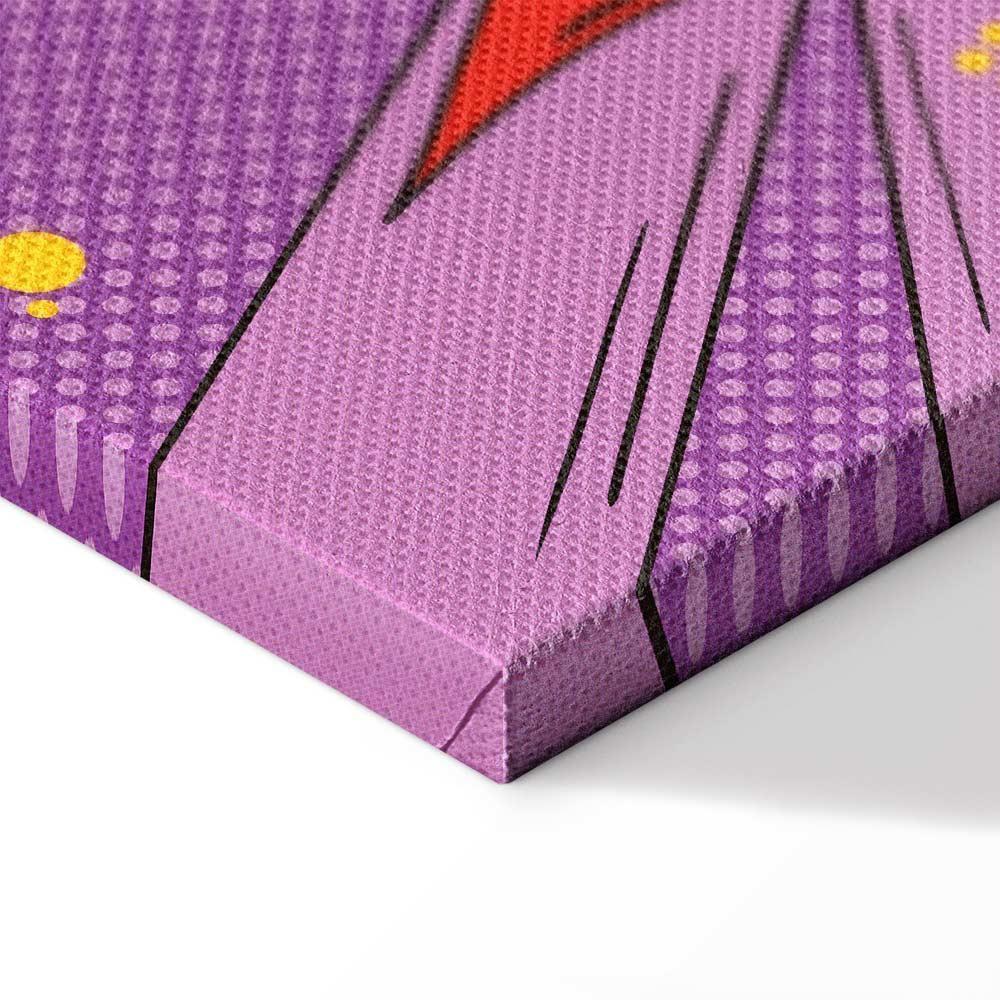 Leinwandbild - Comic Street Art (1-part) - Colorful Text on Vibrant Background