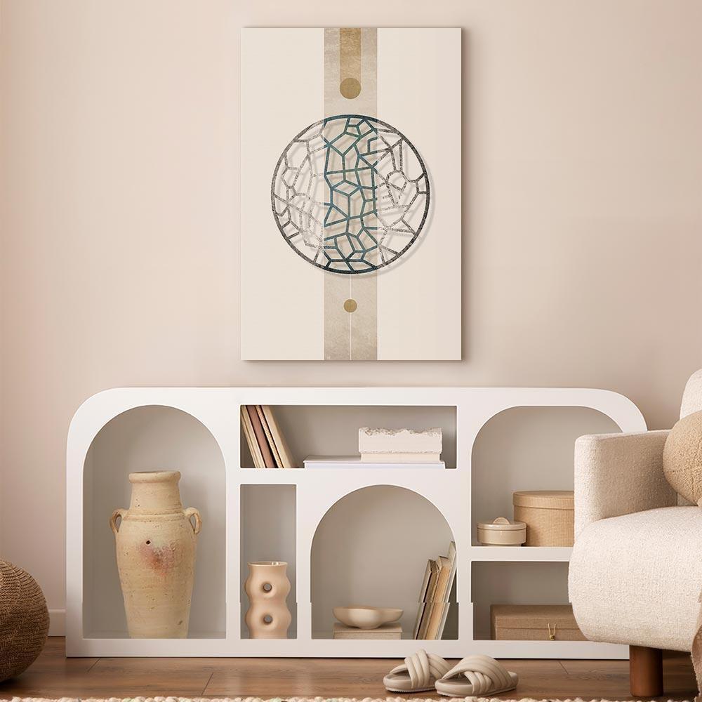 Leinwandbild - Circle with Artistic Details (1-part) - Abstract Shape