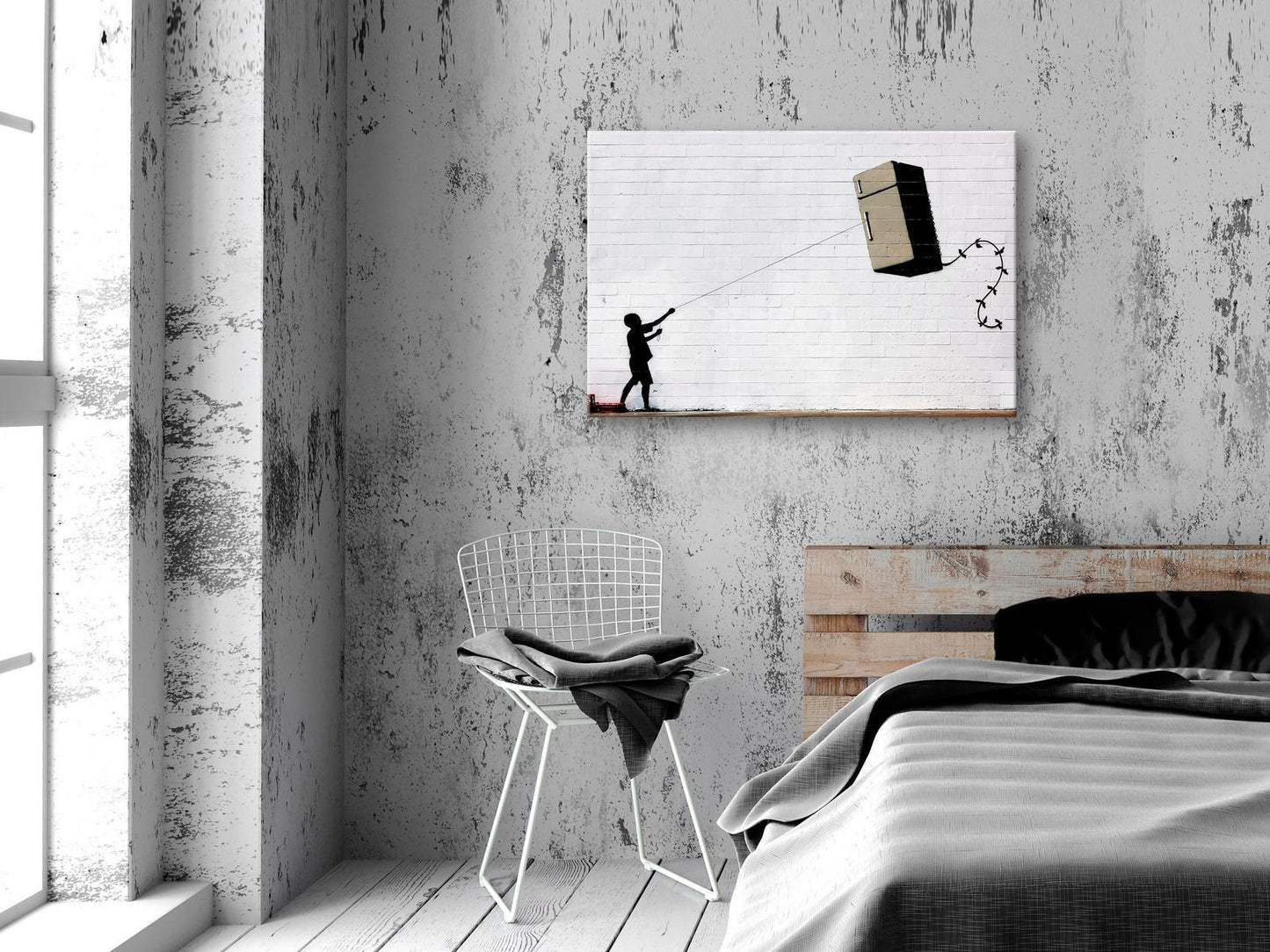 Leinwandbild - Flying Fridge (1 Part) Wide Artgeist
