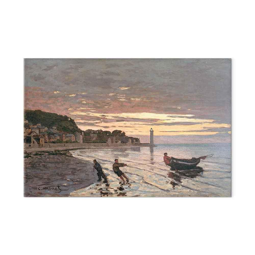 Leinwandbild - Claude Monet – Hauling a Boat Ashore, Honfleur