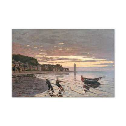 Leinwandbild - Claude Monet – Hauling a Boat Ashore, Honfleur