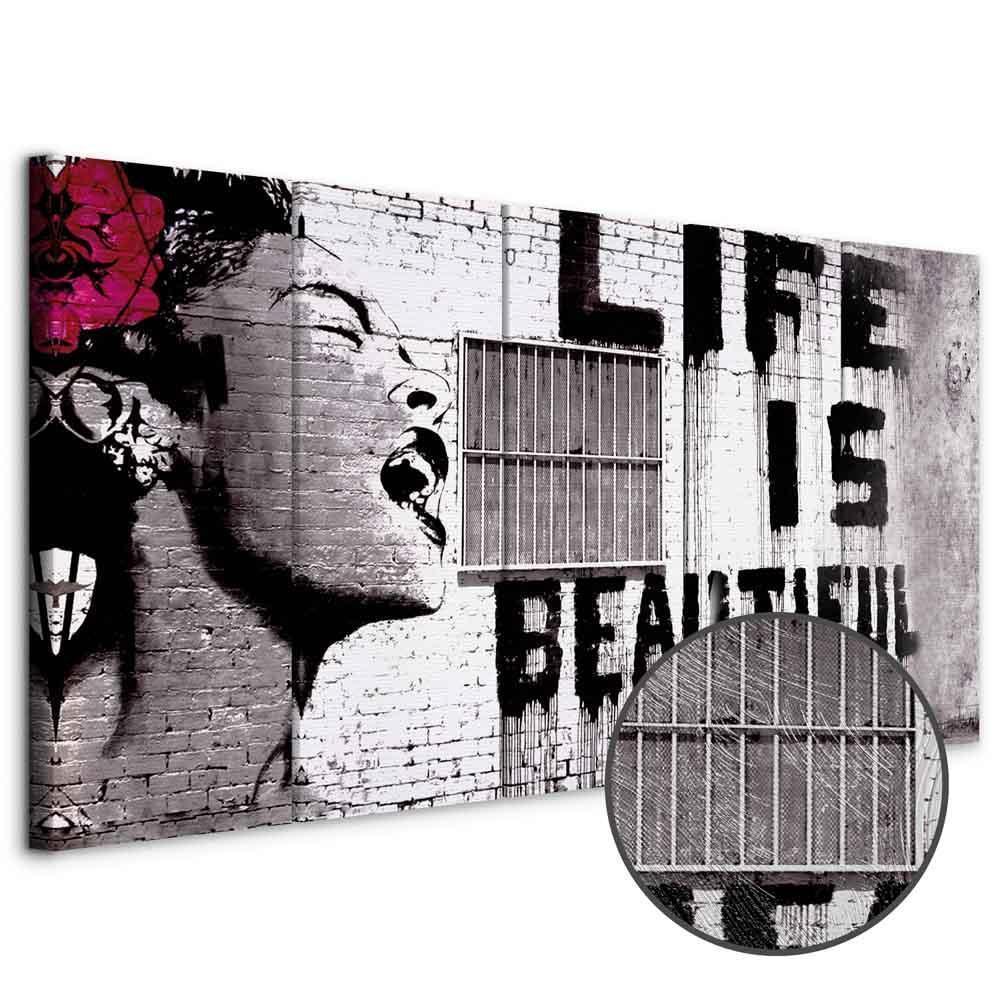 Leinwandbild - Banksy: Life is Beautiful
