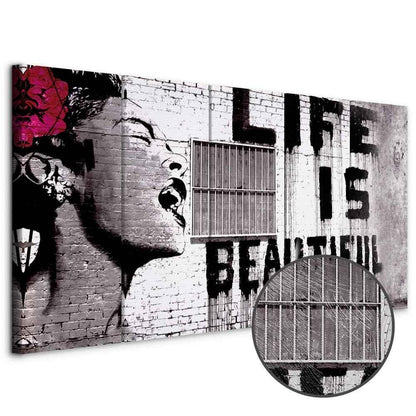 Leinwandbild - Banksy: Life is Beautiful