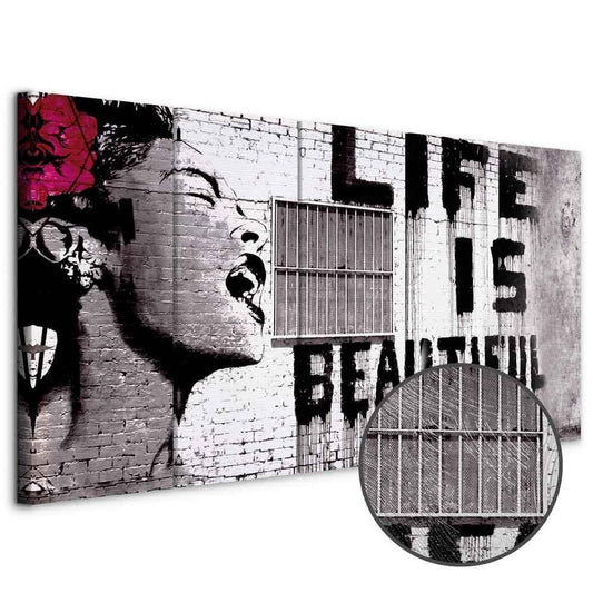 Leinwandbild - Banksy: Life is Beautiful