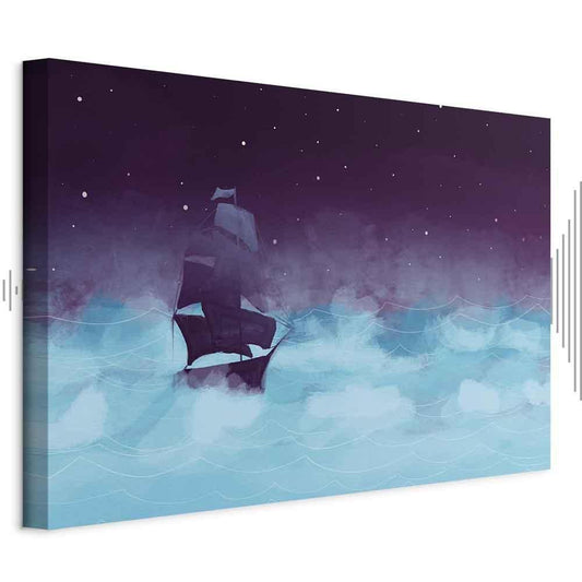 Leinwandbild - Night Waves (1 Part) Wide - Third Variant