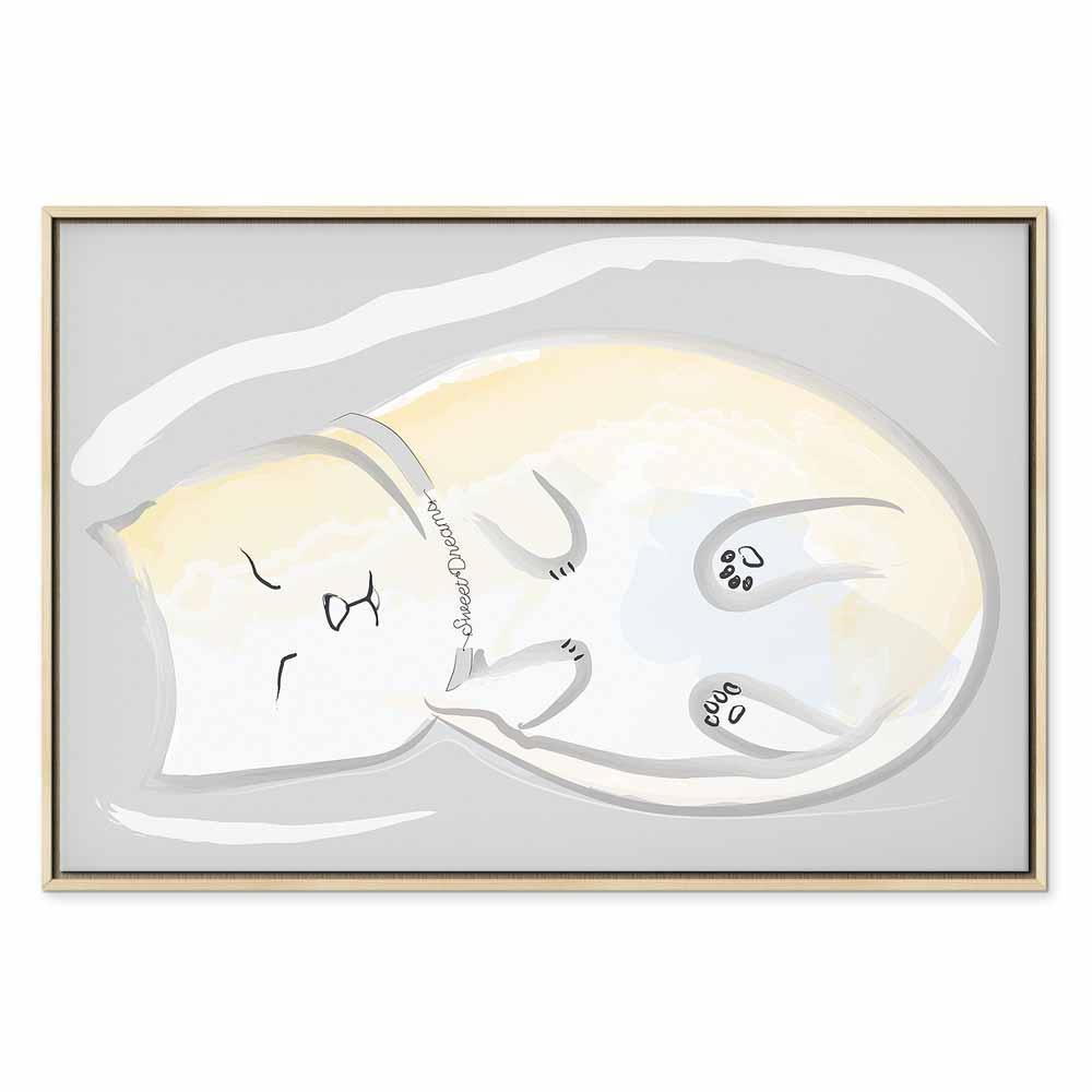 Leinwandbild - Sleepy Kitty (1 Part) Vertical