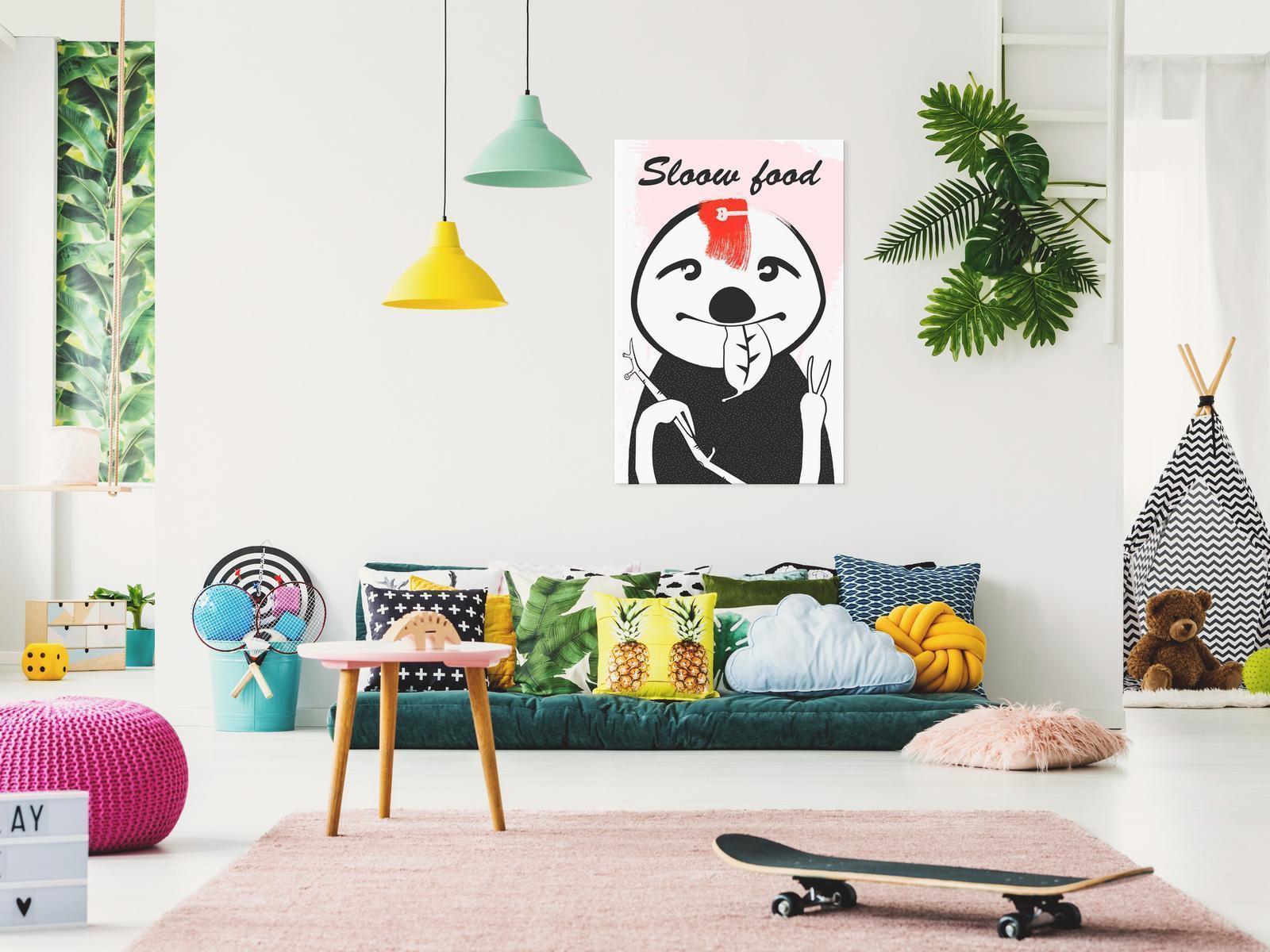 Leinwandbild - Sloth Trendsetter (1 Part) Vertical Artgeist