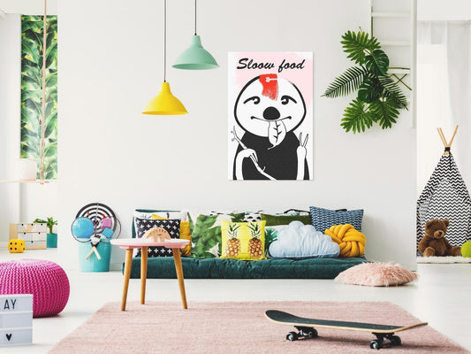 Leinwandbild - Sloth Trendsetter (1 Part) Vertical Artgeist