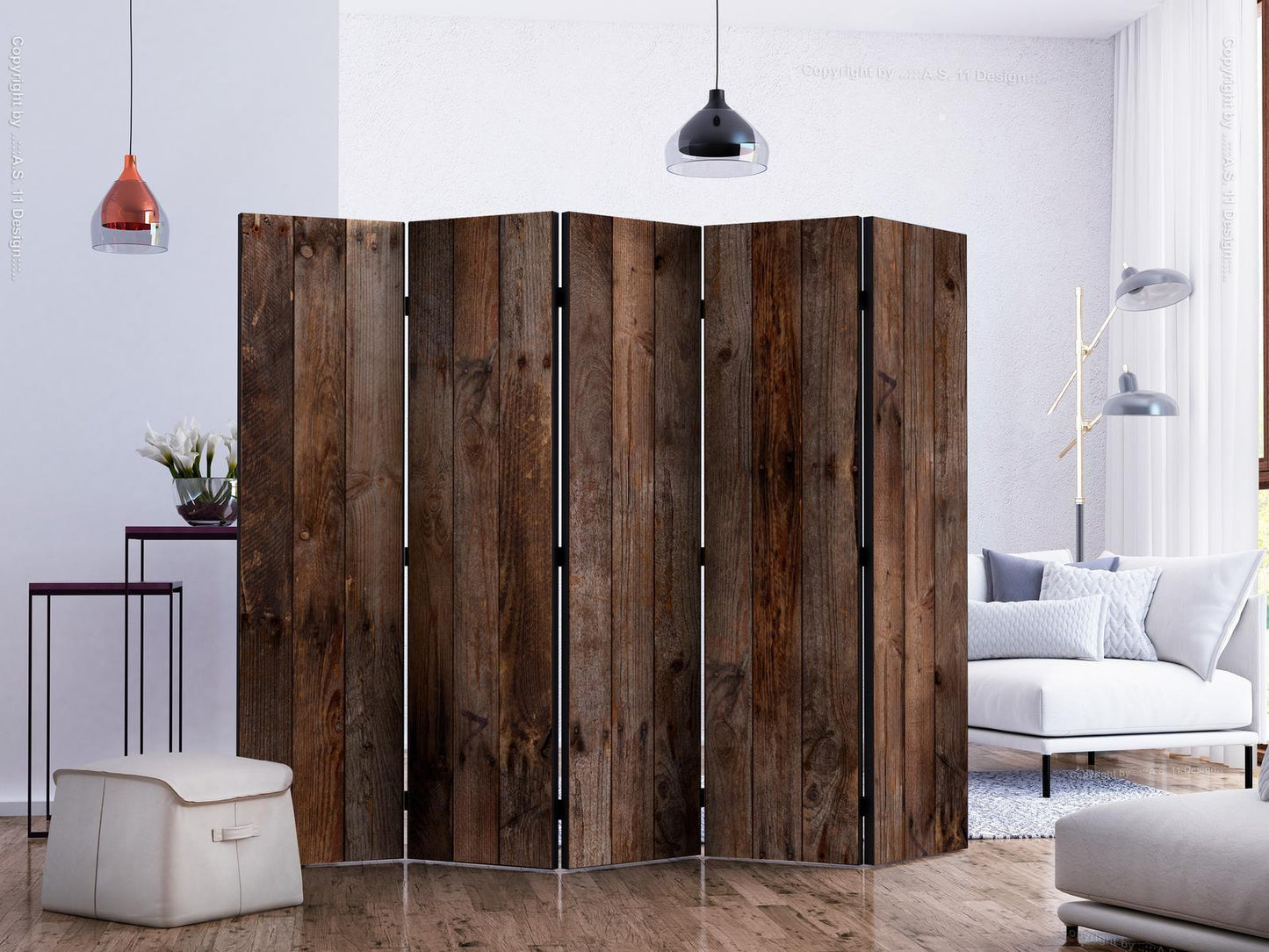 Paravent - Wooden Hut II Artgeist