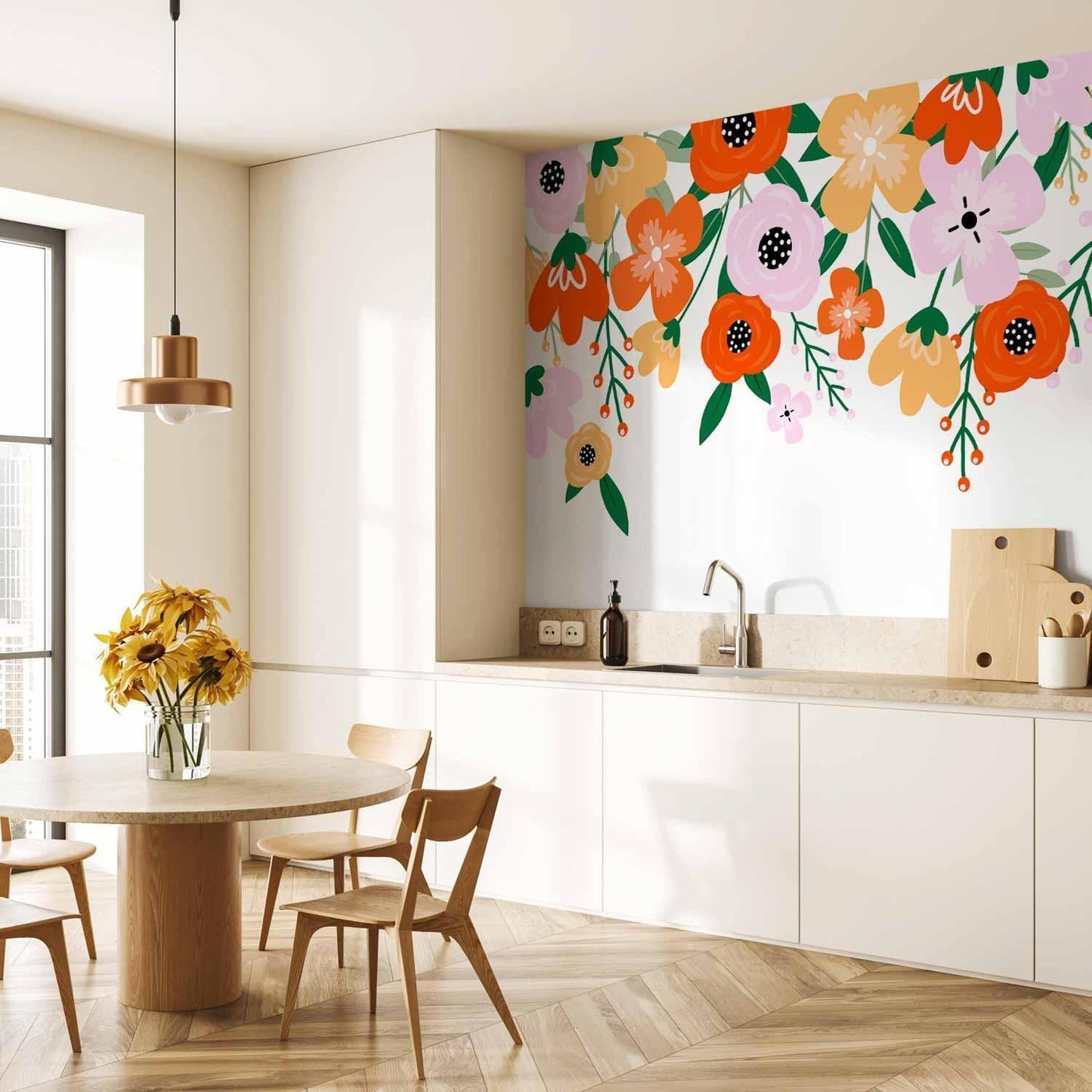 Fototapete - Colorful Bloom - First Variant