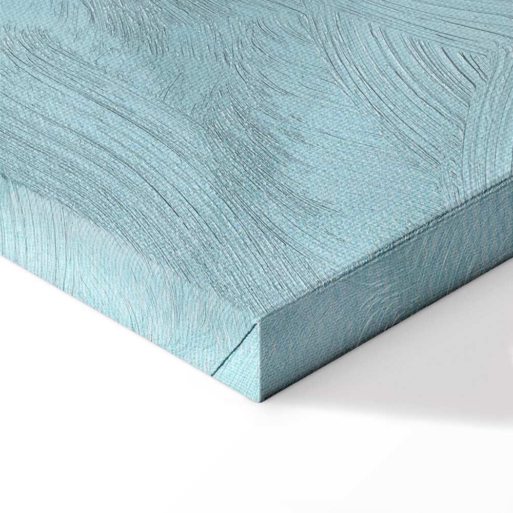 Leinwandbild - Large Leaves in Shades of Green-Mint: Botanical Motif